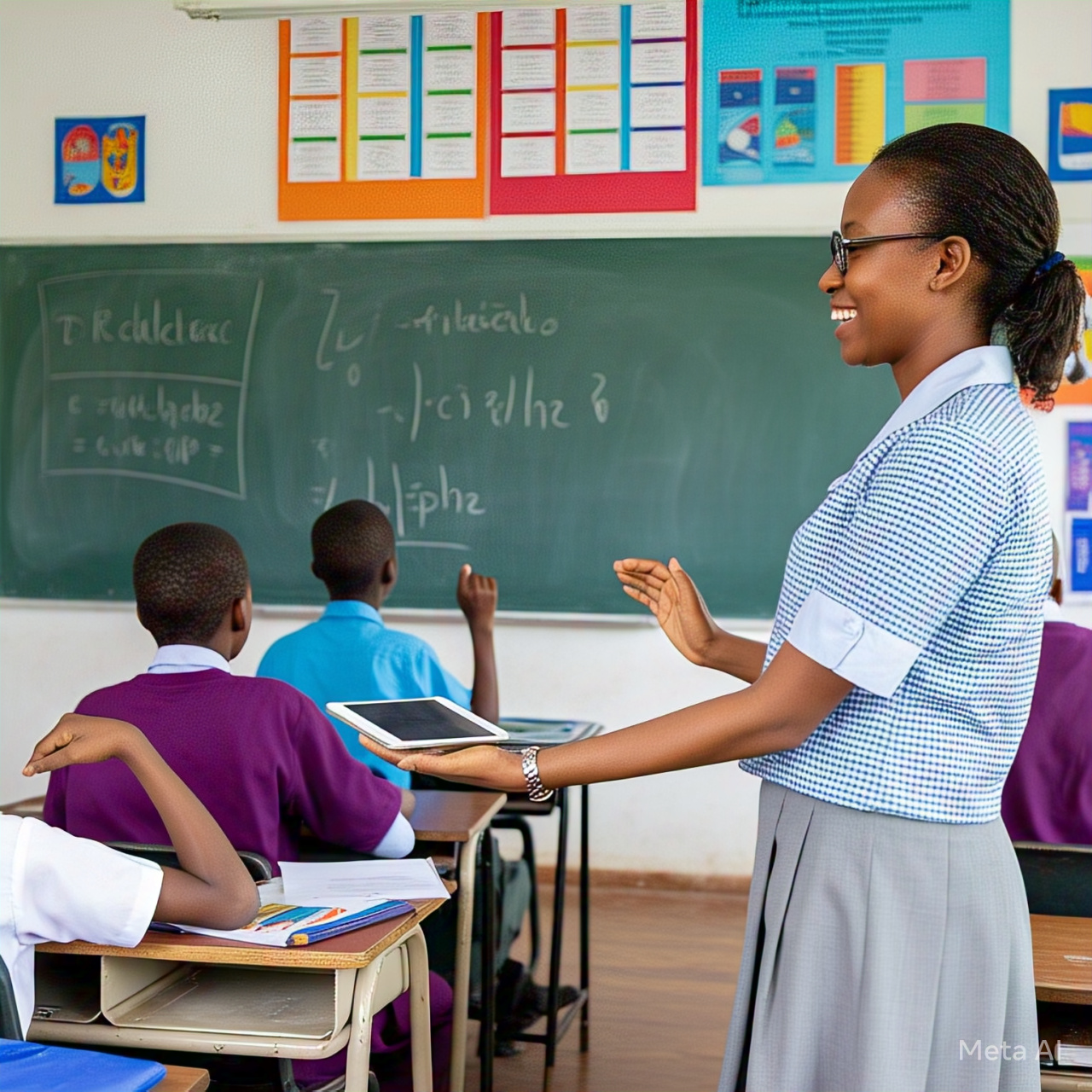 A modern Ghanaian classroom using technology